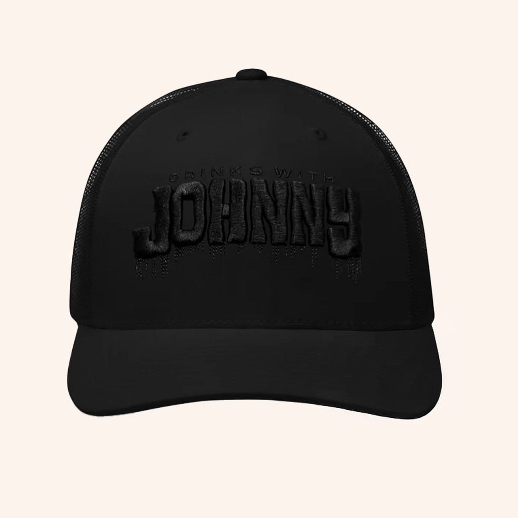 Avenged Sevenfold Merch Drinks With Johnny Trucker Hat Embroidered Gift For Brother Avenged Sevenfold Merch Drinks With Johnny Trucker Hat Embroidered Gift For Brother