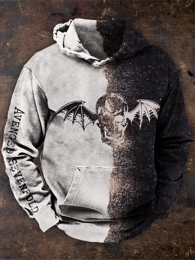 Avenged Sevenfold Merch Hoodie A7X Wings Skull Hoodie Father's Day Gifts Gift for Dad