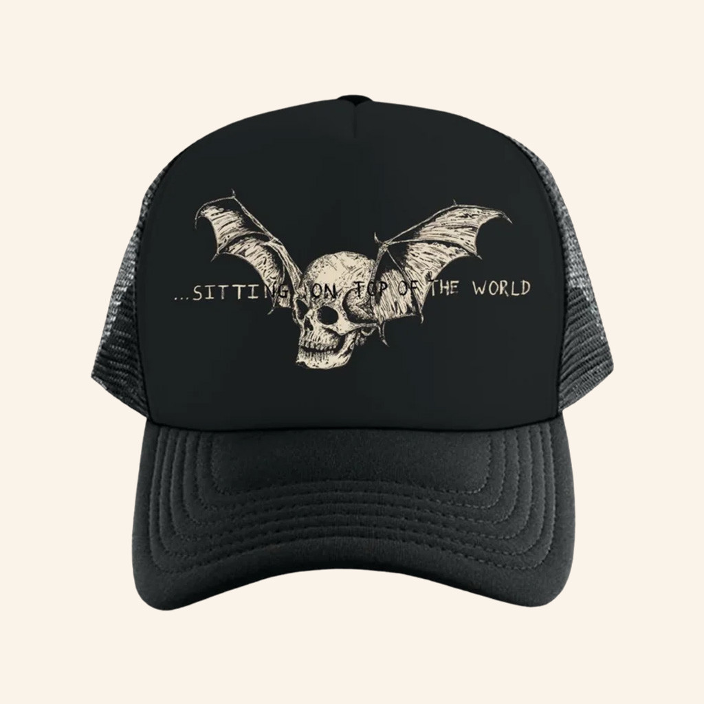 Avenged Sevenfold Merch Sitting On Top Of The World Trucker Hat Gifts For Music Lovers Avenged Sevenfold Merch Sitting On Top Of The World Trucker Hat Gifts For Music Lovers