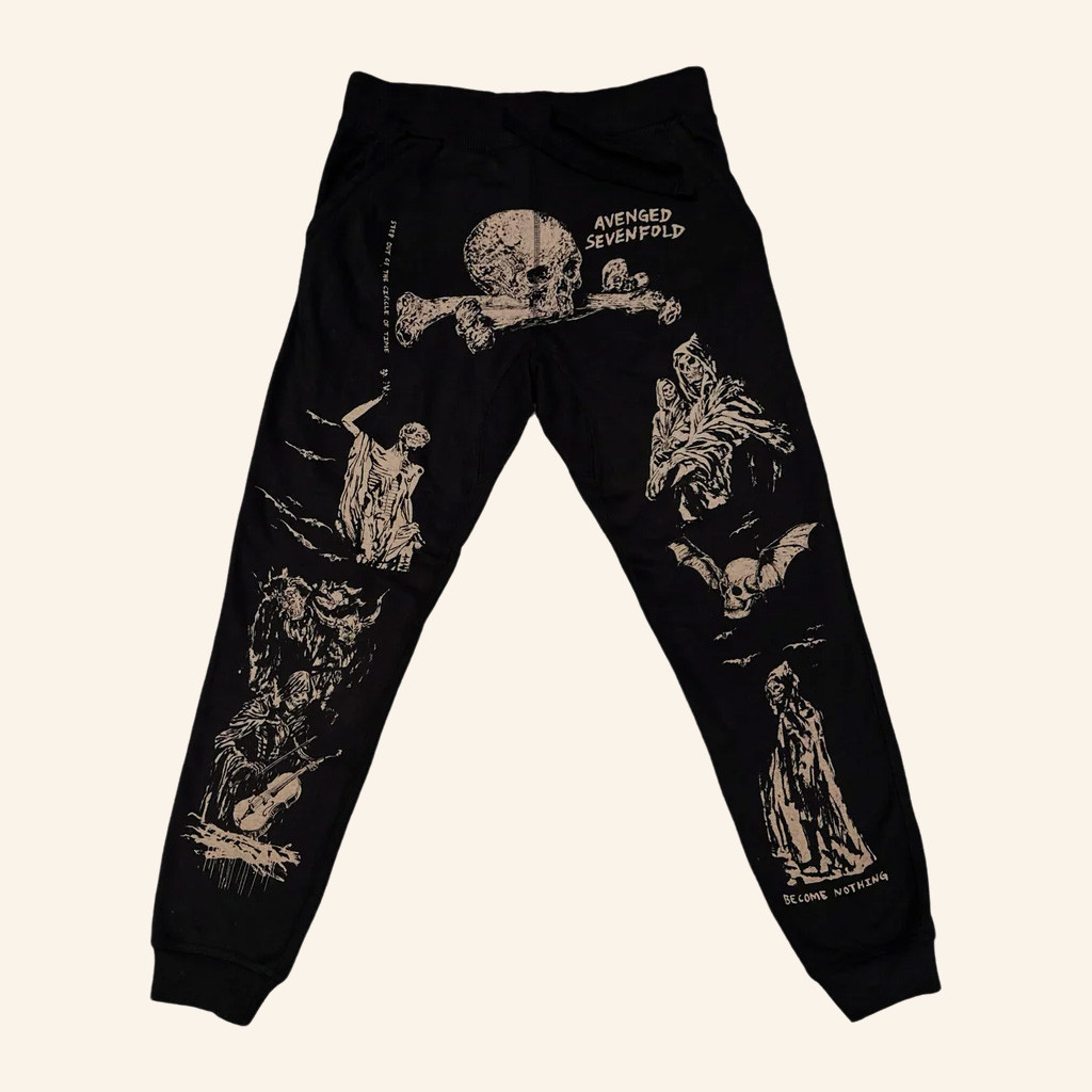 Avenged Sevenfold Merch Sketchy Black Joggers Music Related Gifts For Guys