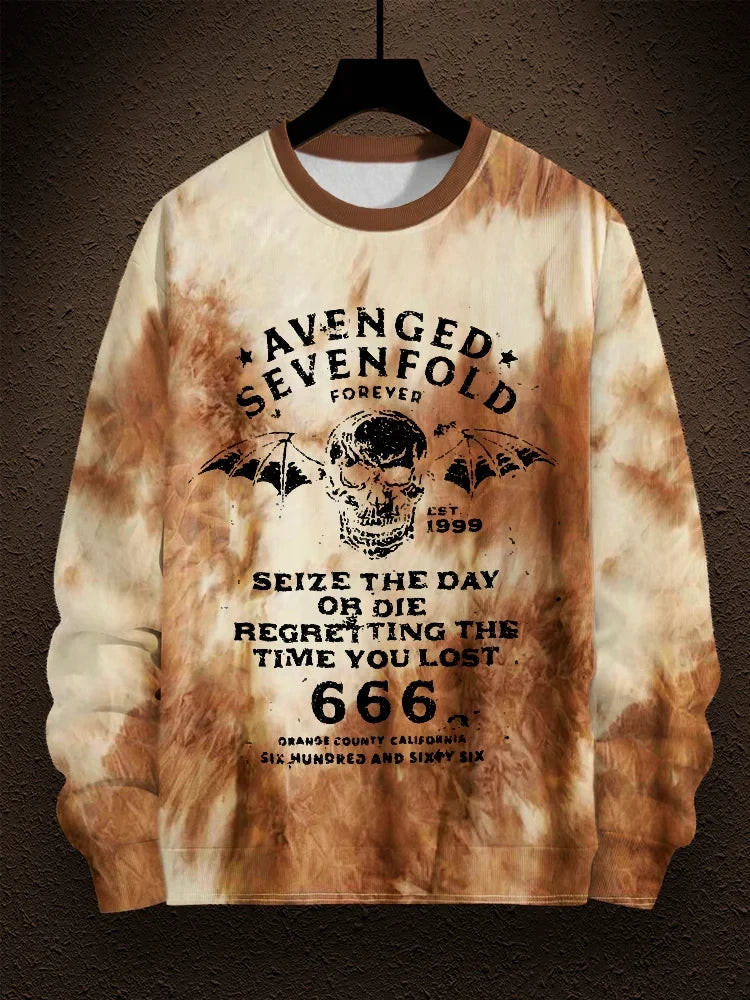 Avenged Sevenfold Merch Sweatshirt Bat Skull A7Z Merch Music Fans Gifts For Father's Day