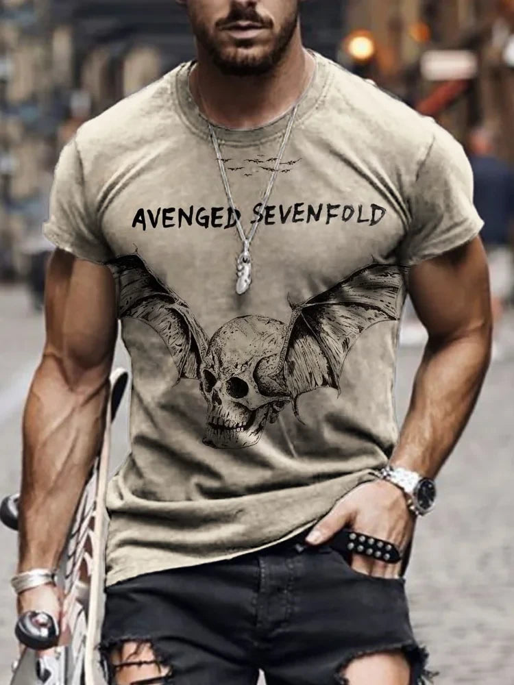 Avenged Sevenfold Merch T-Shirt Avenged Sevenfold Wings Skull Shirt Gifts For Father's Day Avenged Sevenfold Merch T-Shirt Avenged Sevenfold Wings Skull Shirt Gifts For Father's Day