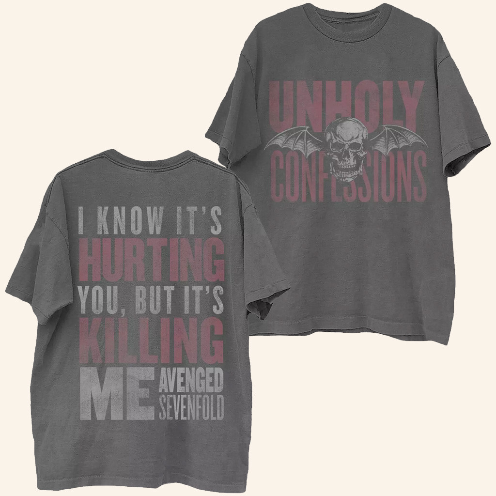 Avenged Sevenfold Merch Unholy Confessions T-Shirt Music Gift Ideas For Guys
