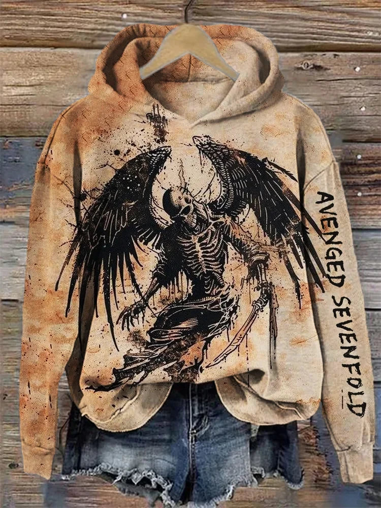 Avenged Sevenfold Merch Wings Skull Hoodie A7X Merch Awesome Mother's Day Gifts