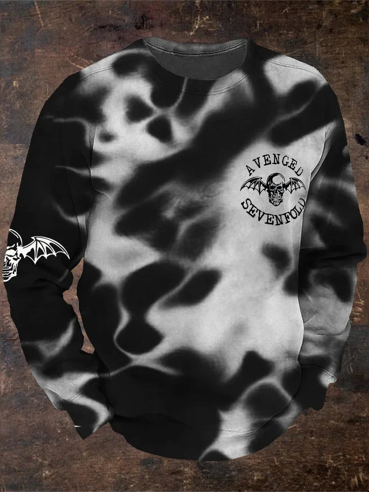 Avenged Sevenfold Merch Wings Skull Sweatshirt Father's Day Gifts For Husband