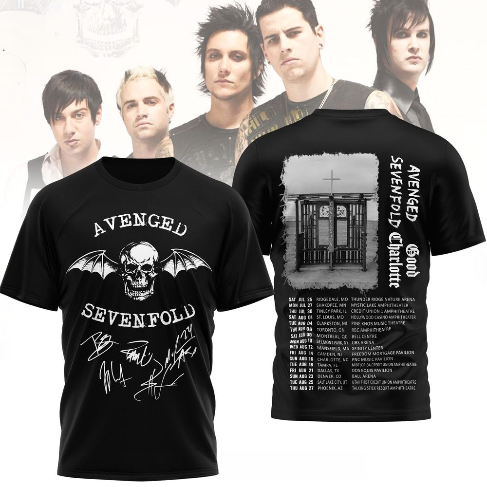 Avenged Sevenfold x Good Charlotte T-Shirt Avenged Sevenfold Merch Gift Ideas For Fans