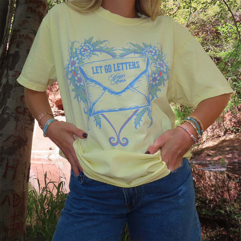 Avery Anna Merch Let Go Letters T-Shirt Gifts For Friends Avery Anna Merch Let Go Letters T-Shirt Gifts For Friends