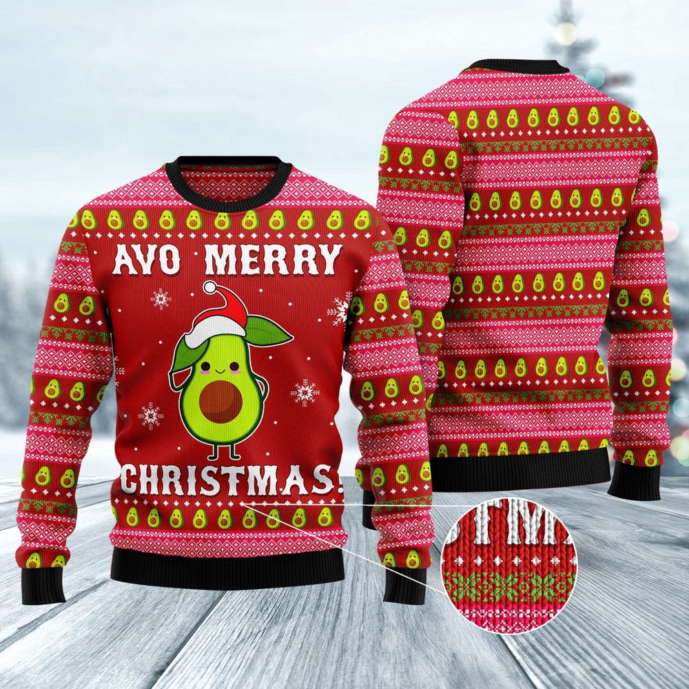 Avo Merry Christmas Ugly Christmas Sweater Funny Ugly Christmas Sweater Holiday Gifts