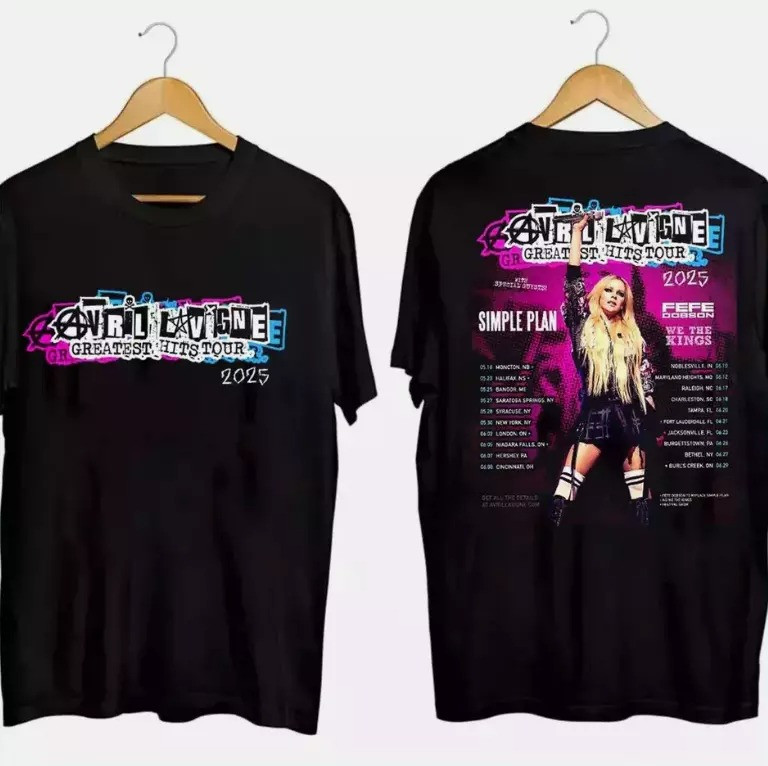 Avril Lavigne Greatest Hits Tour 2025 North America T-Shirt Gift For Fans