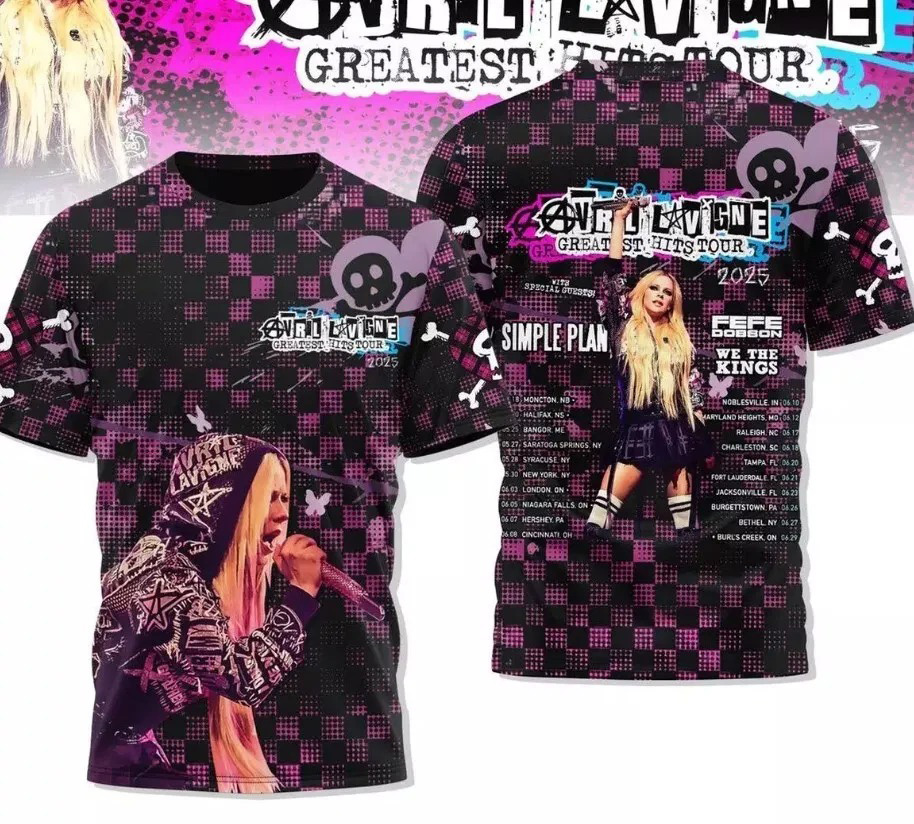 Avril Lavigne Tour 2025 The Greatest Hits Tour Celebration T-Shirt Gift For Avril Lavigne Fans