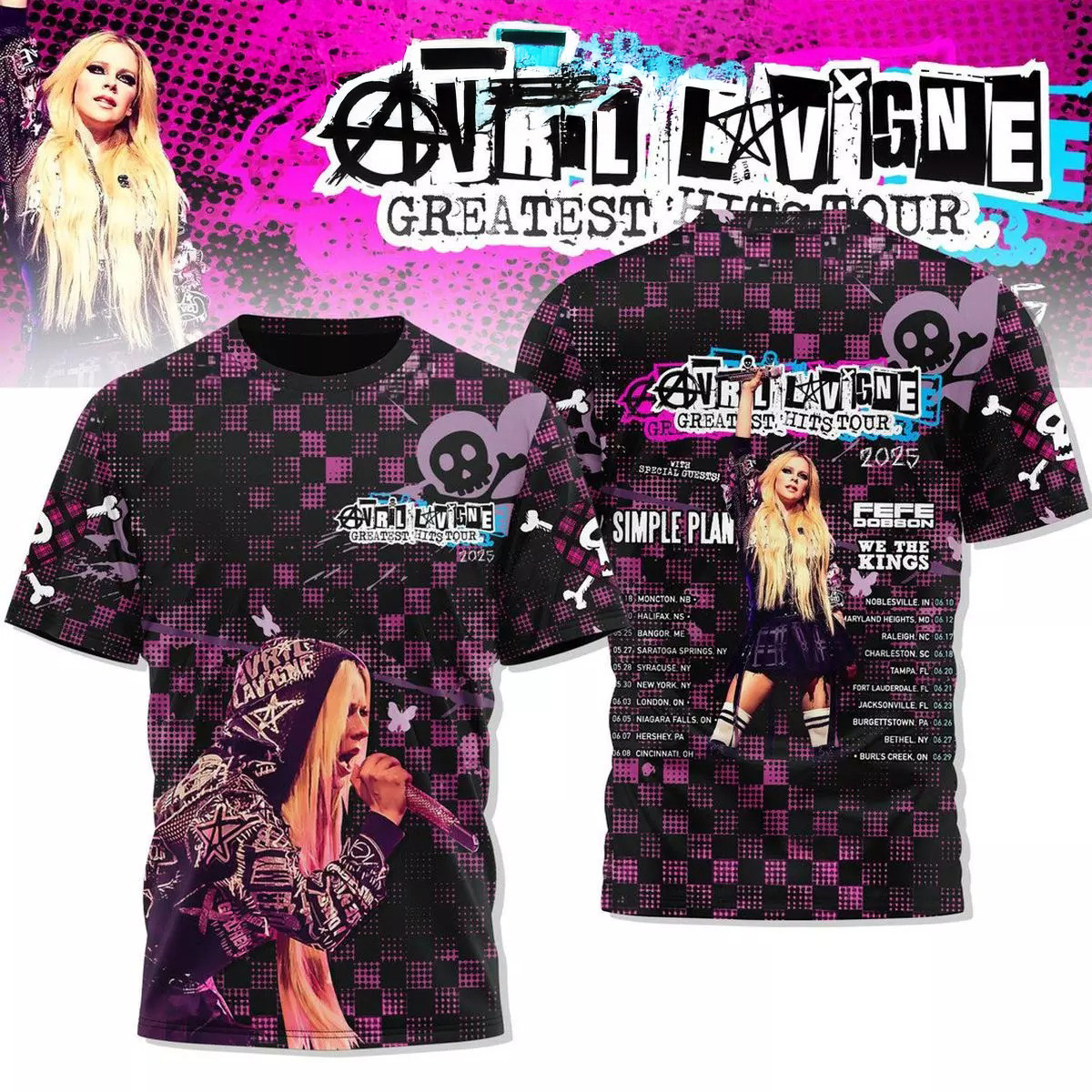 Avril Lavigne Tour 2025 The Greatest Hits Tour Celebration T-Shirt Gift For Fans