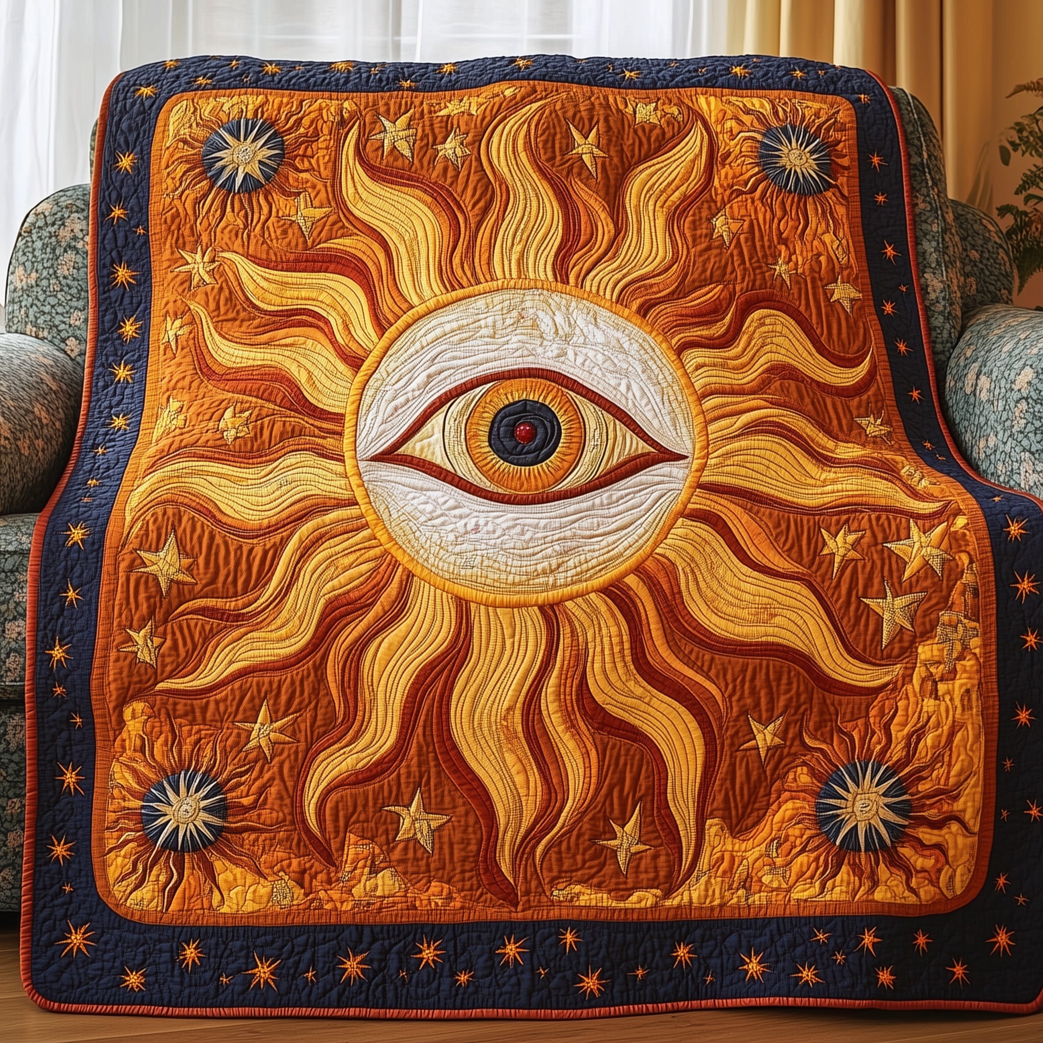 Awakening Eye Mystic Symbol Hamsa Quilted Blanket Hamsa Hand Celtic Gifts