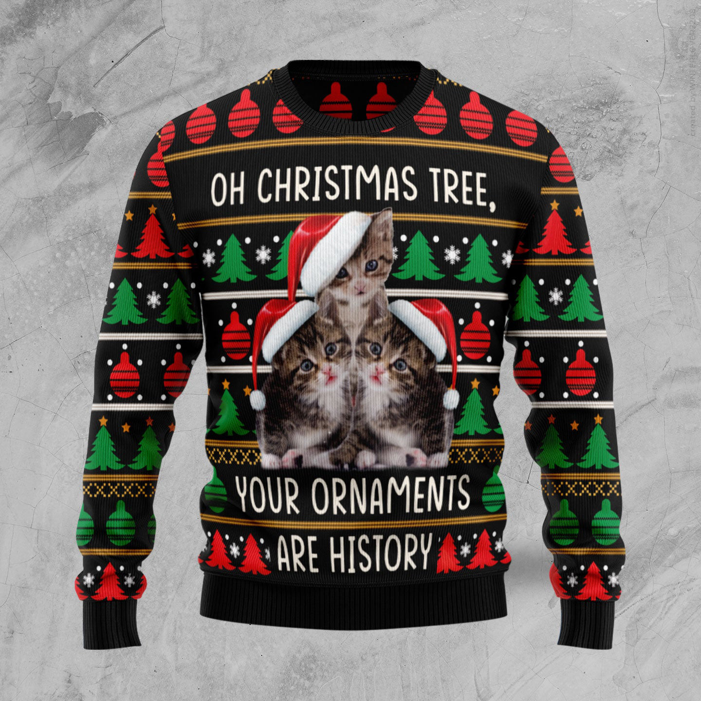 Awesome Cat Ugly Christmas Sweater Holiday Apparel Cat Christmas Gifts