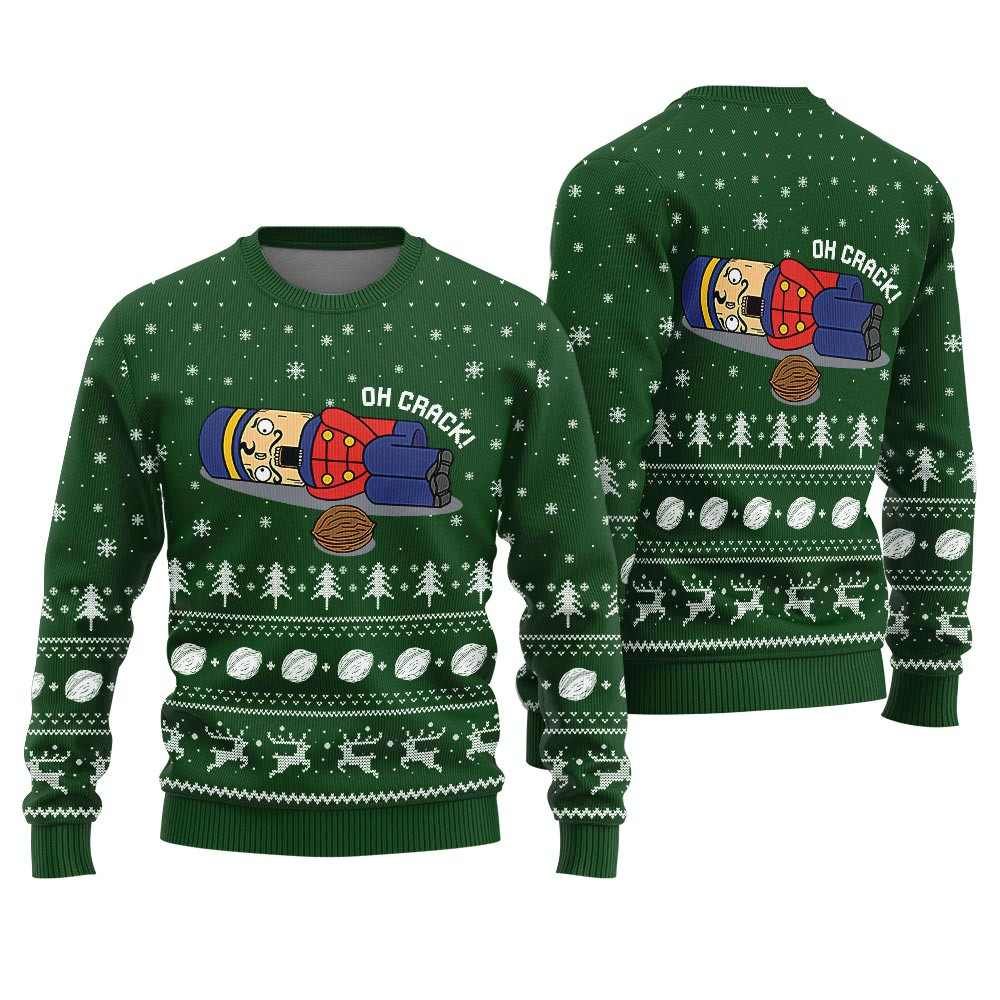 Awesome Nutcracker Ugly Christmas Sweater For Men Funny Holiday Sweater for Family Gatherings