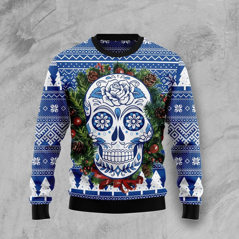Awesome Sugar Skull Ugly Christmas Sweater Christmas Gift