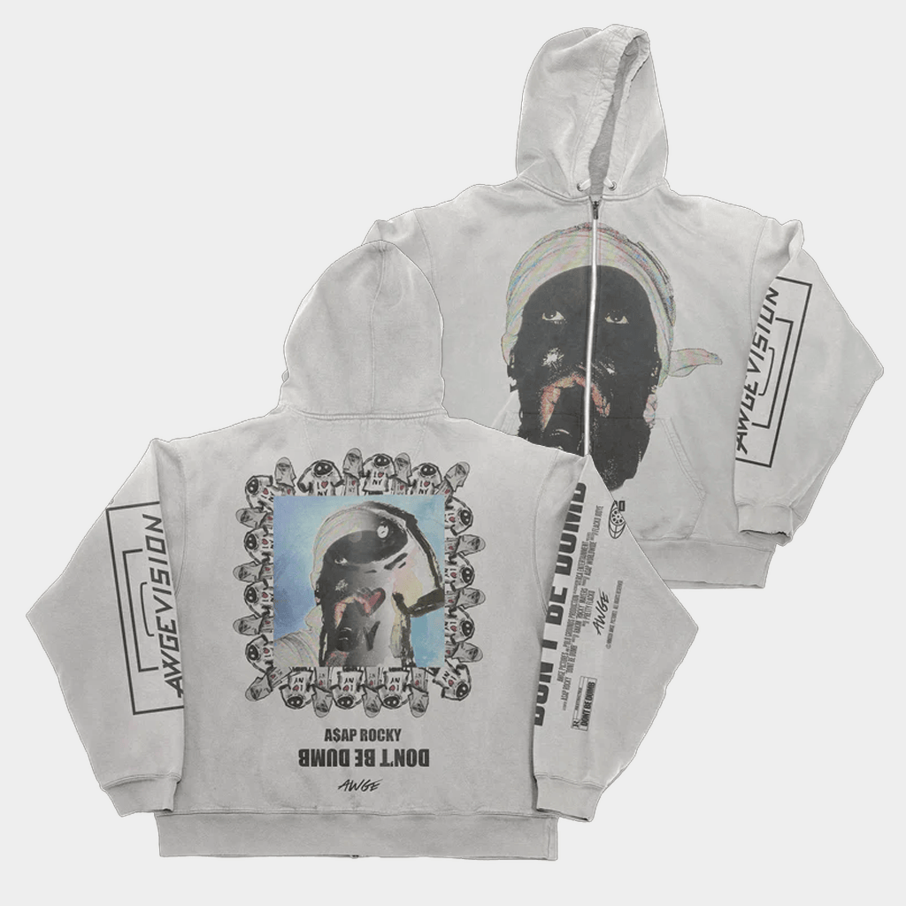 AWGE Merch ASAP Rocky Dont Be Dumb Zip Hoodie Gifts Ideas For Rapper Fans