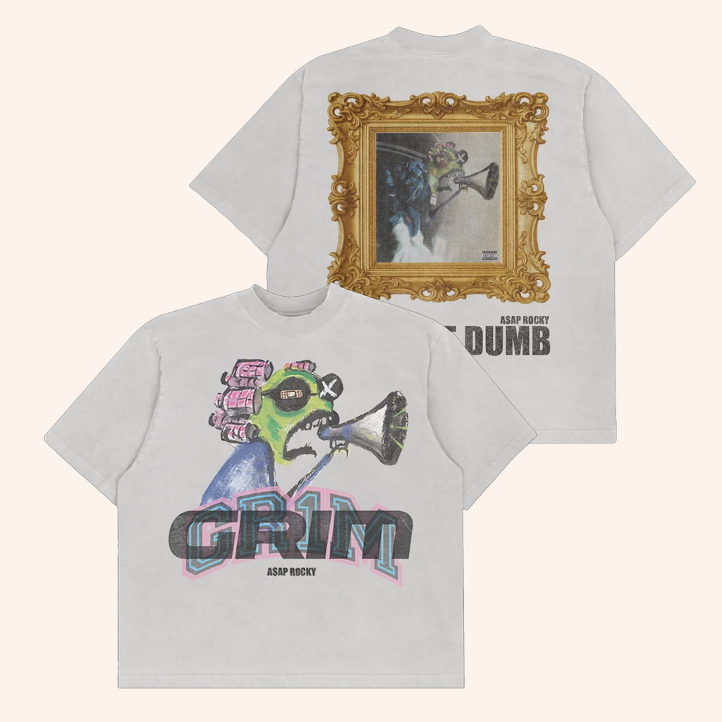 AWGE Merch ASAP Rocky Gr1m T-Shirt ASAP Rocky Merch Gifts For Rapper Fans