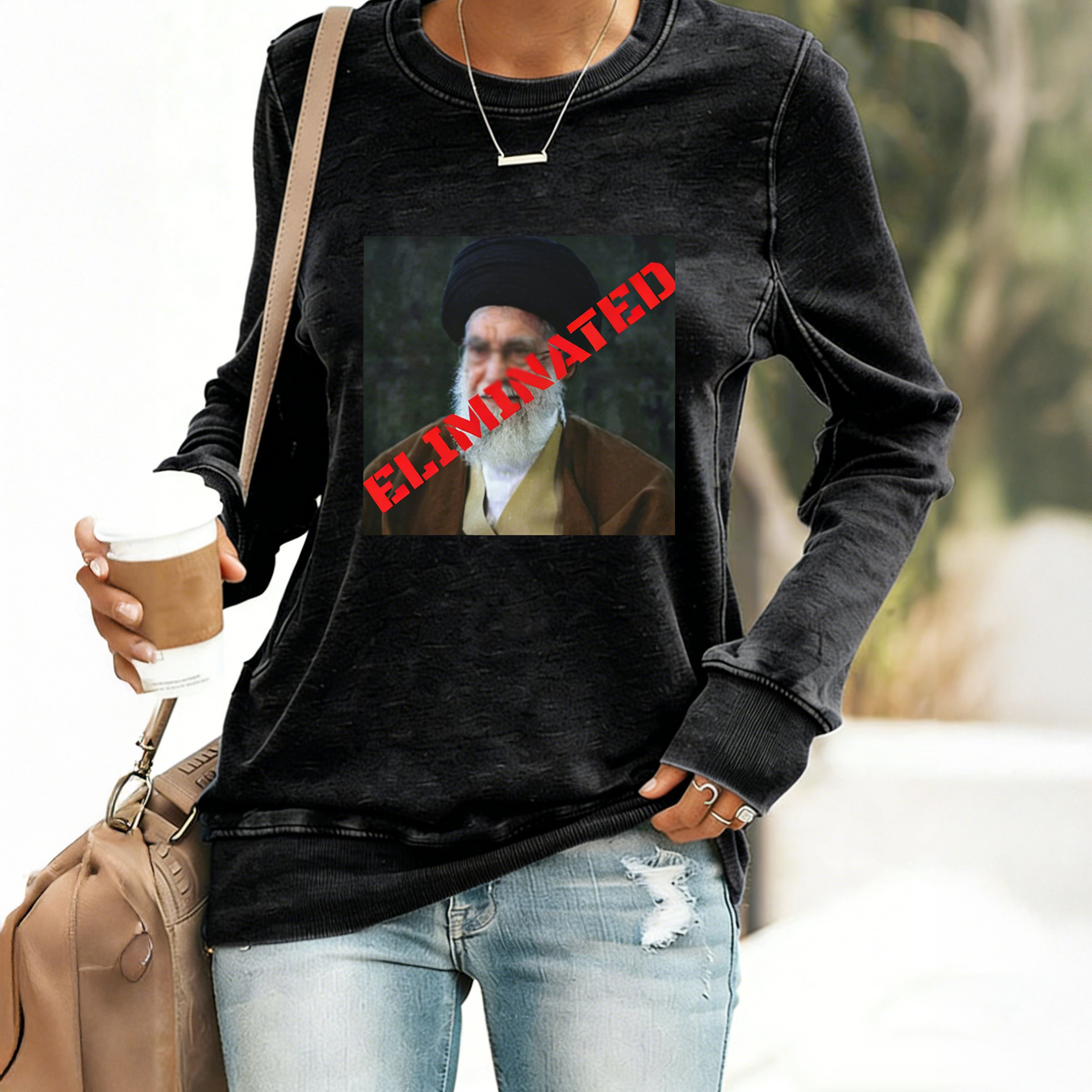 Ayatollah Ali Khamenei Eliminated Sweatshirt Iran Leader Death Clothing Supporter Gift