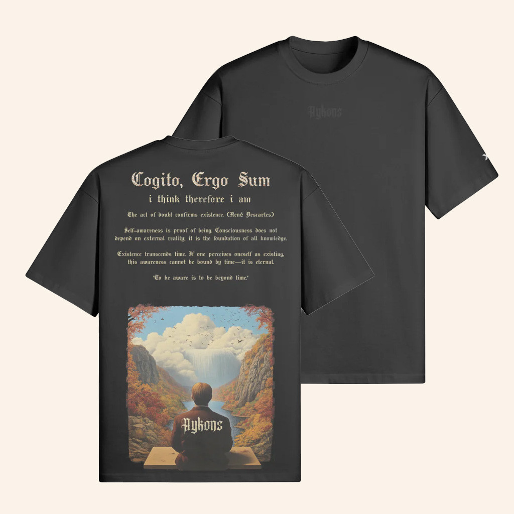 Aykons Merch 380 Cogito Ergo Sum T-Shirt I Think Therefore I Am Shirt Gifts For Friends