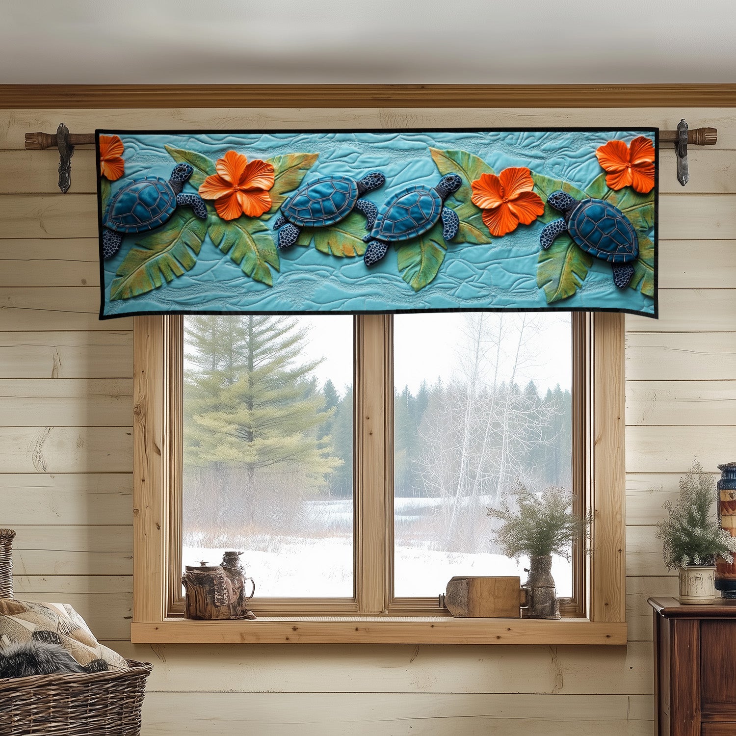 Azure Drift Quilted Valance Kitchen Quilted Valance Curtains Step Daughter Gifts