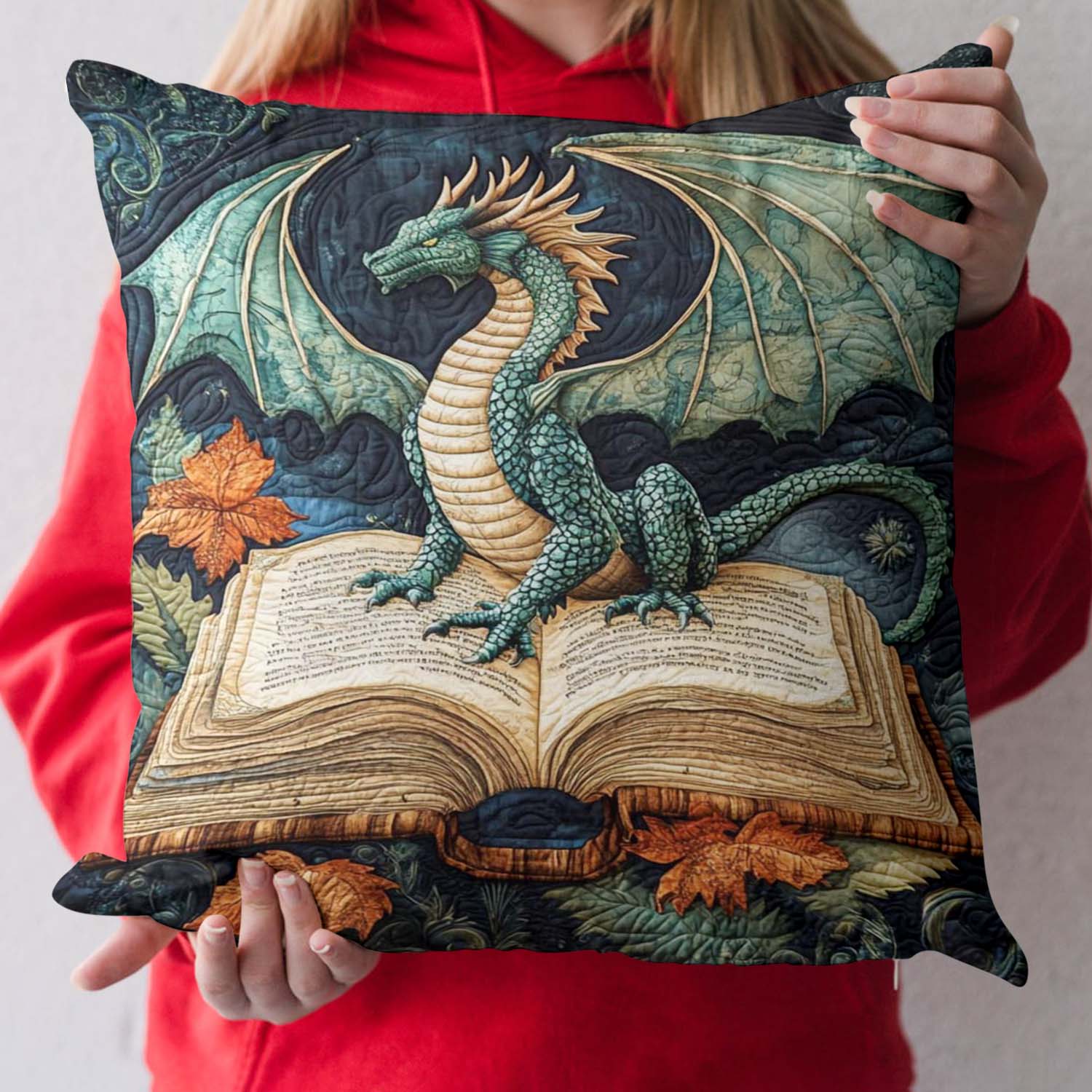 Azure Flame Quilted Pillow Case Buffalo Plaid Pillow Cover Holiday