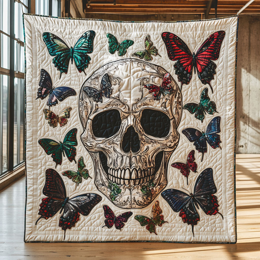 Azure Flight Quilt Luxury Quilt Blanket Gift for Elegant Interiors