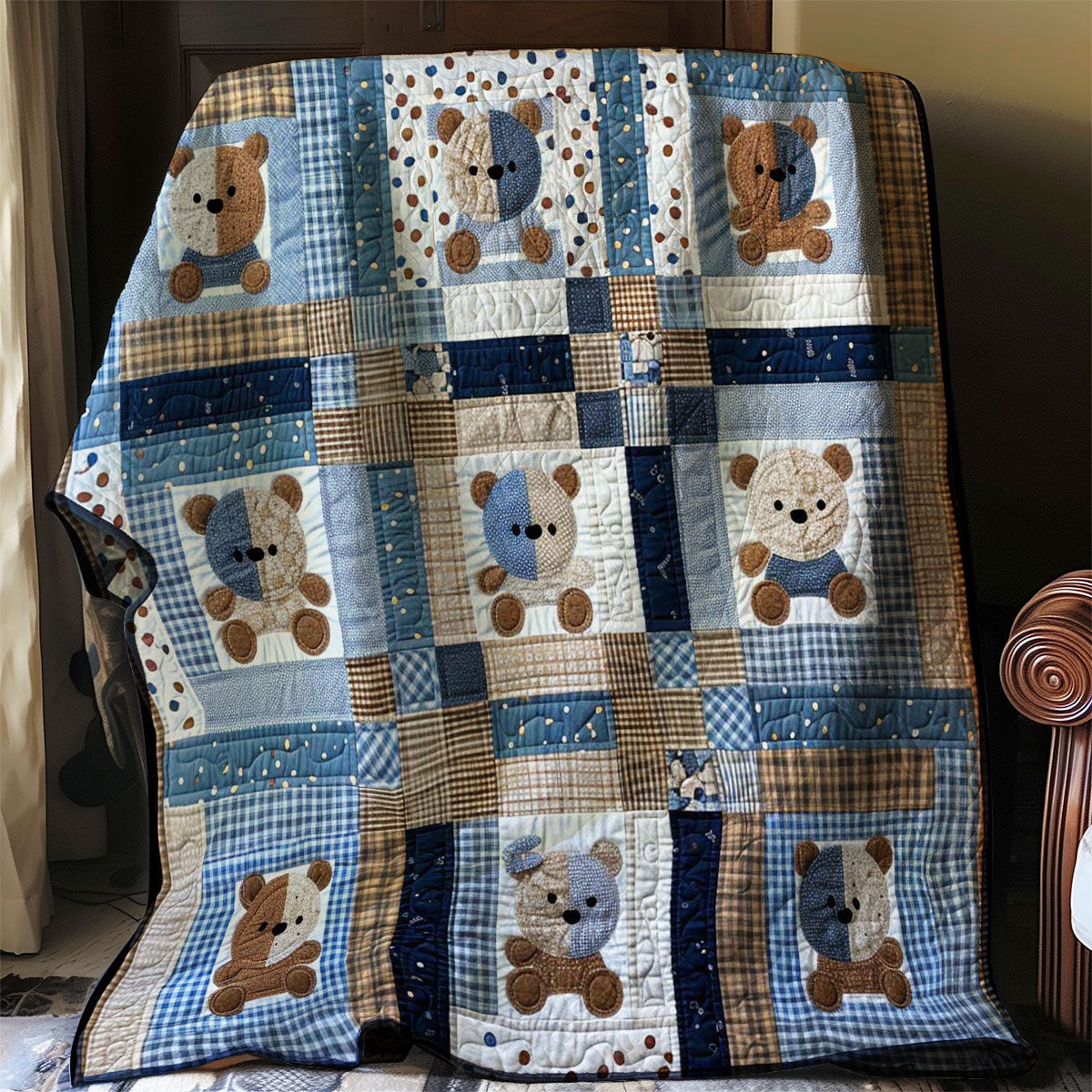 Baby Bear Quilt Blanket Couch Blanket Great Gifts For Mom