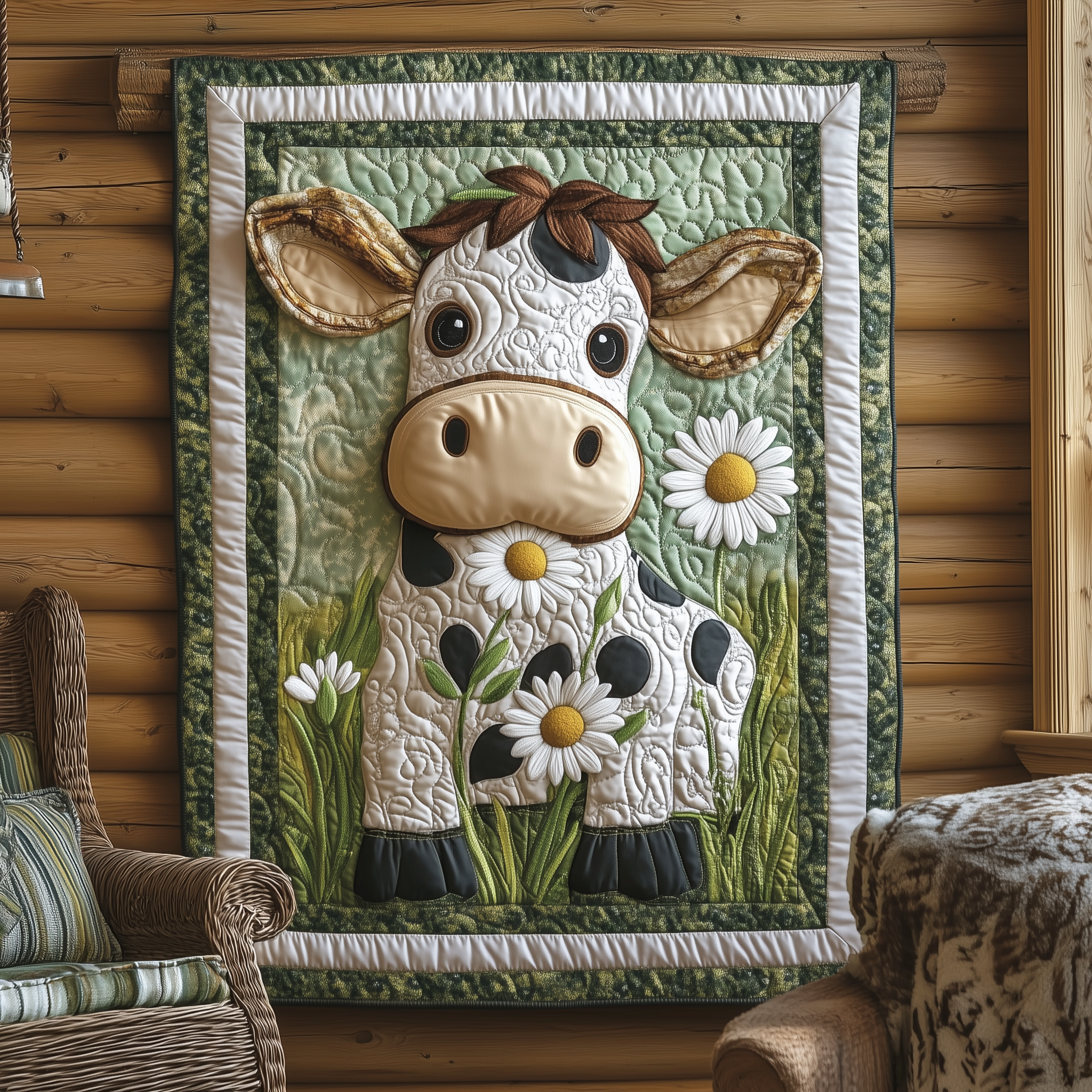 Baby Cow Farm Animal Cute Quilted Blanket Farmhouse Gifts Cow Novelty Gifts