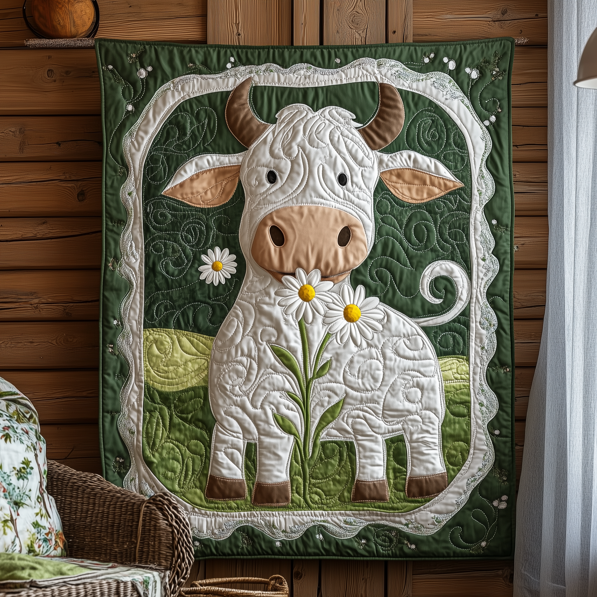 Baby Cow Farm Animal Spots Quilted Blanket Kids Room Farmhouse Cow Novelty Gifts