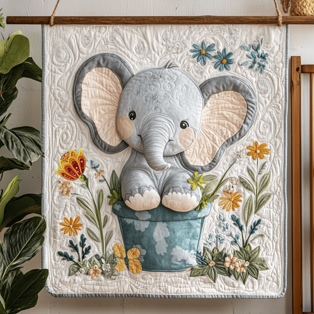 Baby Elephant Quilt Blanket Throws And Blankets Special Gift For Father