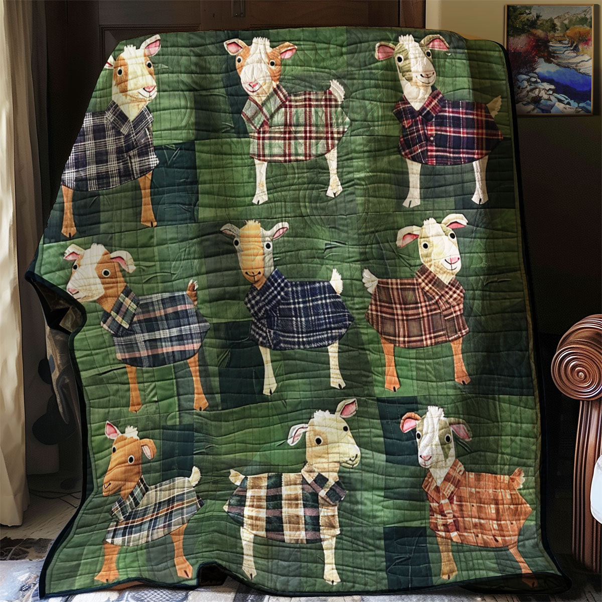 Baby Goats Quilt Blanket Soft Throw Blanket Awesome Mother's Day Gifts For Mom