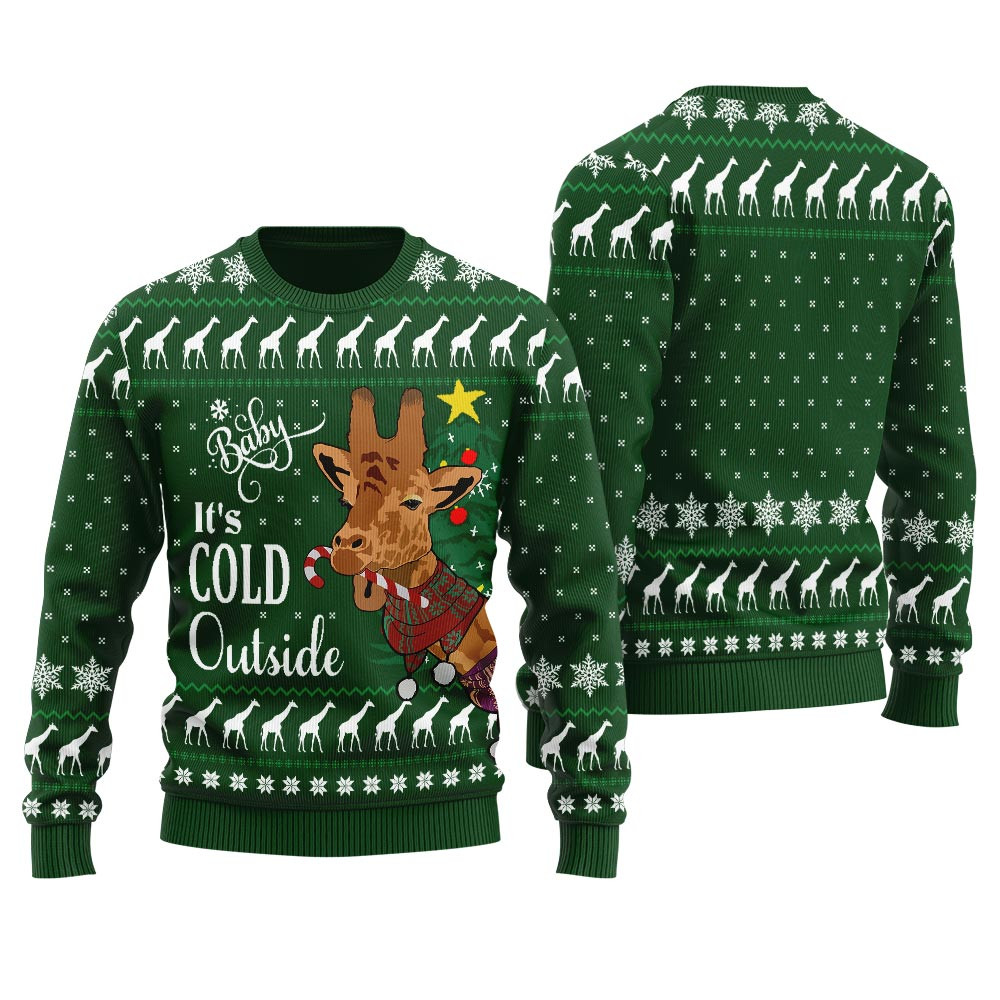 Baby Its Cold Outside Christmas Giraffe Sweater Holiday Gift Merch That Everyone Will Adore