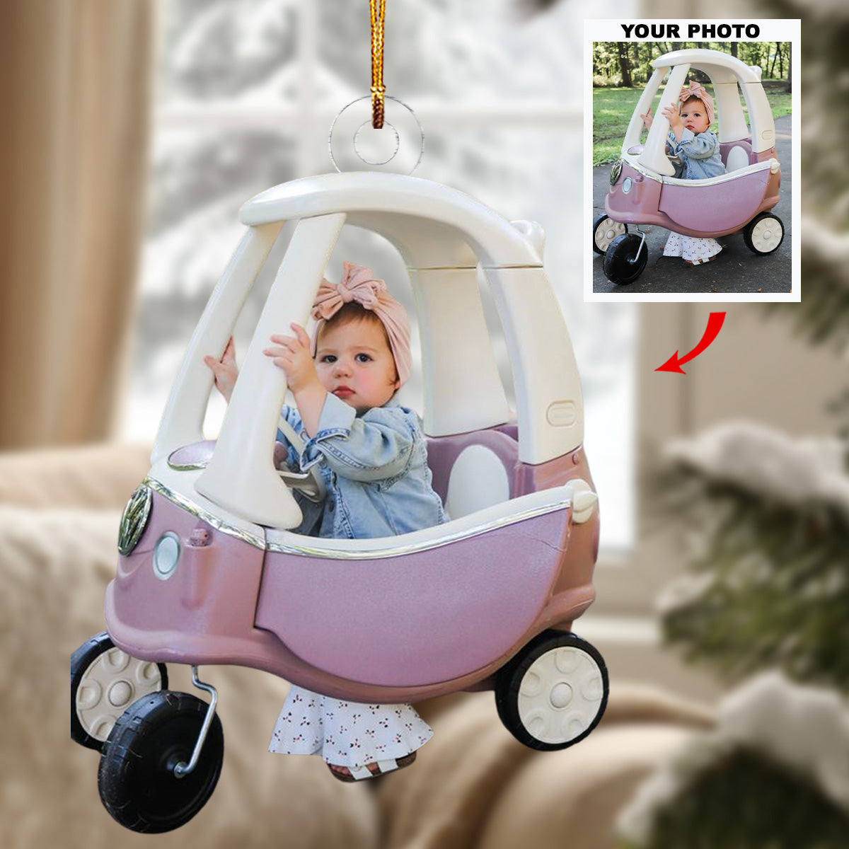 Baby Joy Personalized Photo Mica Ornament Gift For Baby Family Members 2