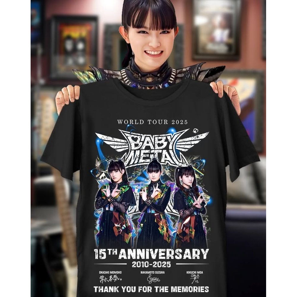 Baby Metal 15th Anniversary 2010 2025 Thank You For The Memories Black T-Shirt Best Present For Fans