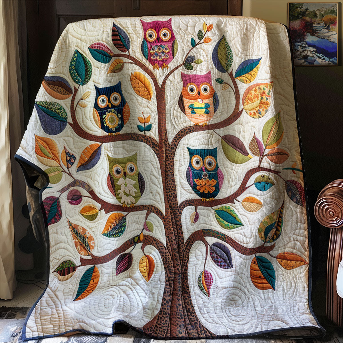 Baby Owl Quilt Thoughtful Holiday Gift Featuring Quilt Blanket