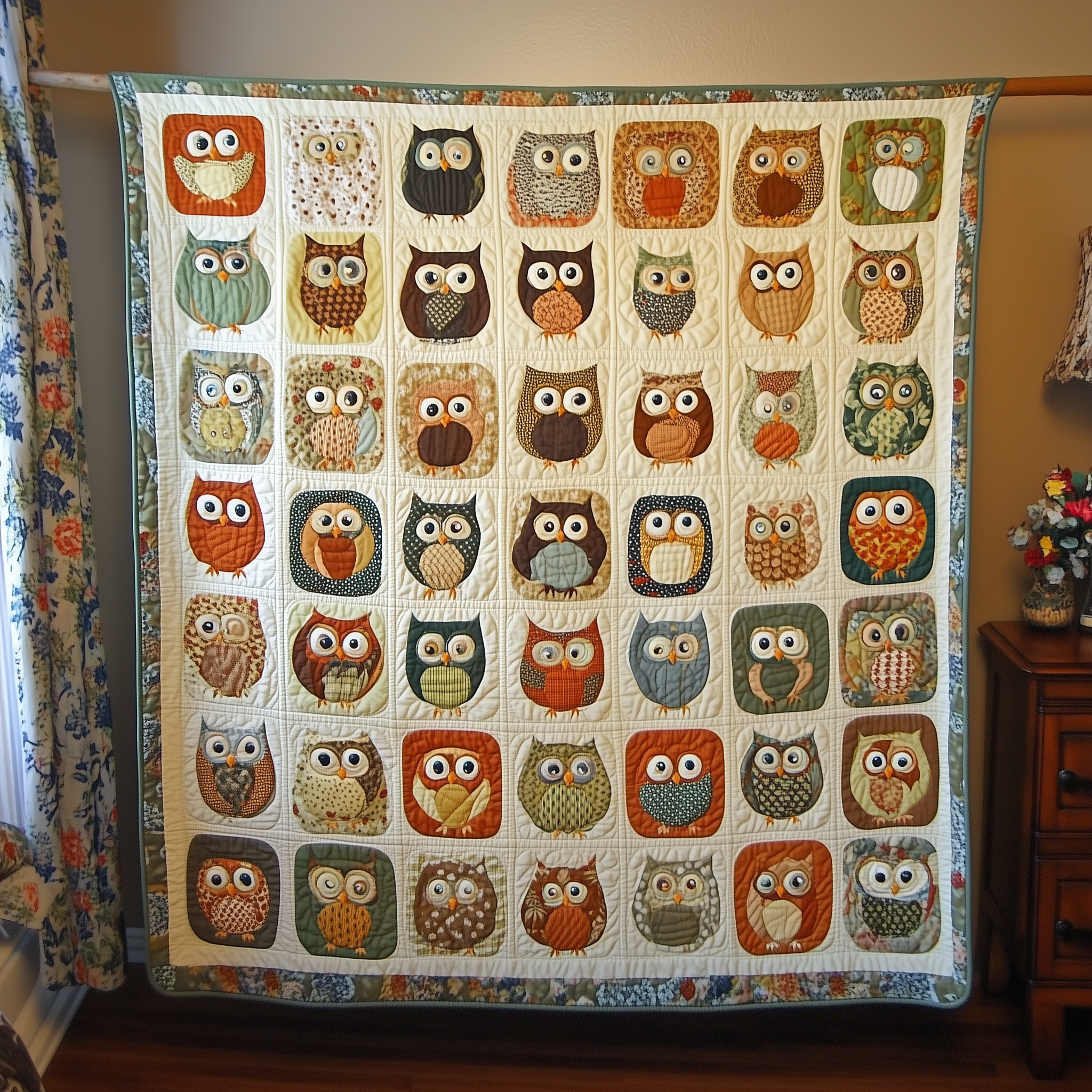 Baby Owls Cute Bird Forest Quilted Blanket Kids Nursery Room Gifts With Owls On Them
