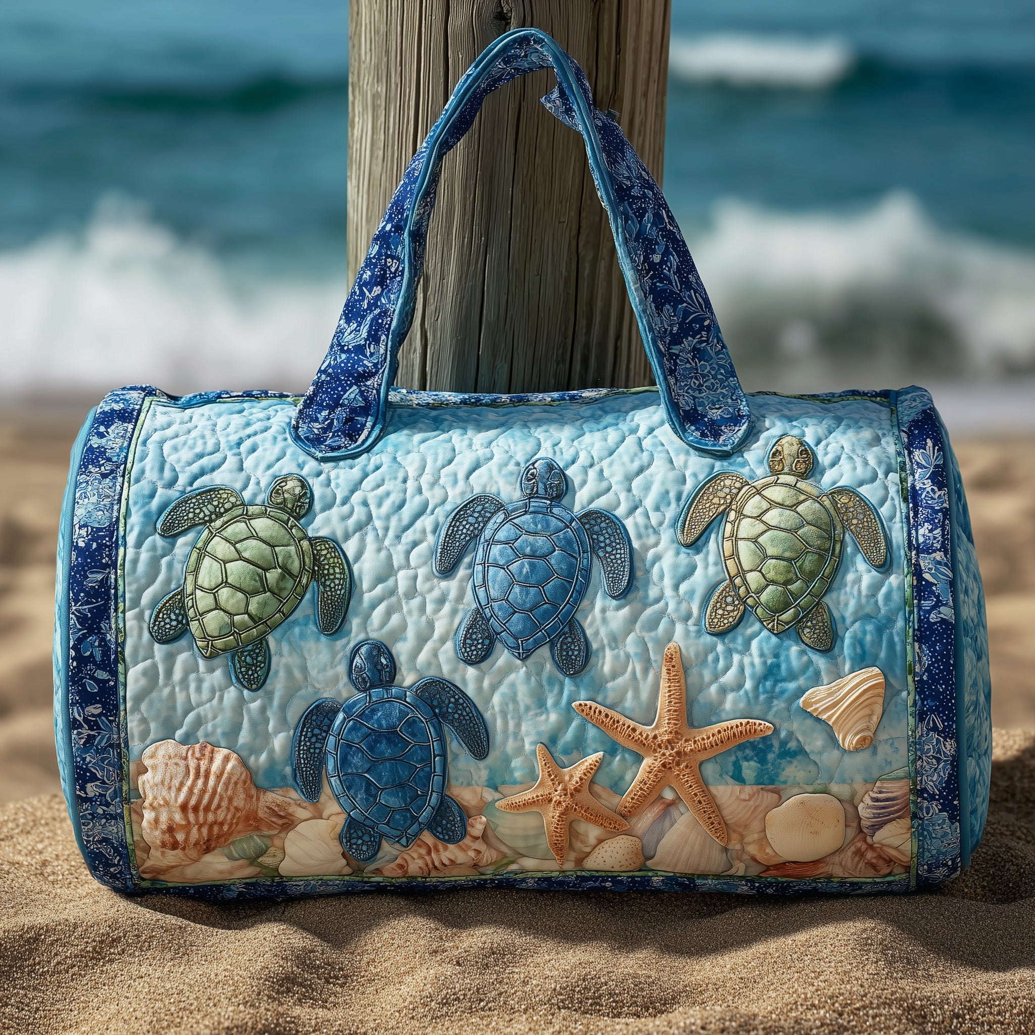 Baby Turtle Quilted Duffle Bag Gift For Her