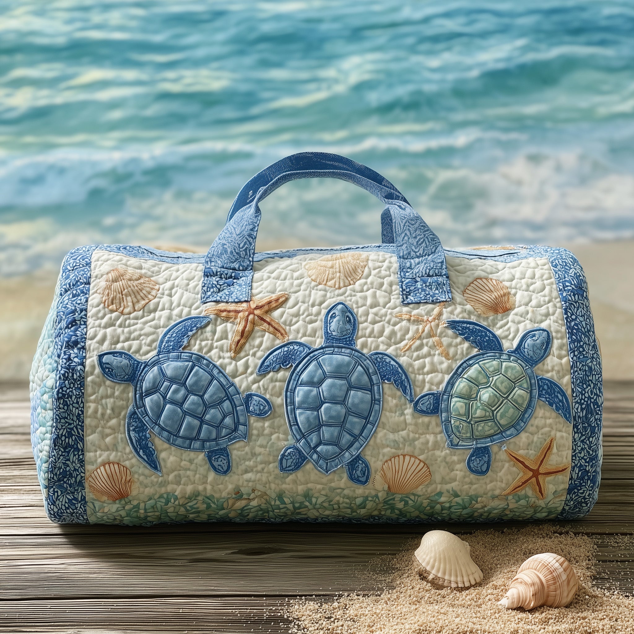 Baby Turtle Quilted Duffle Bag Gift For Him
