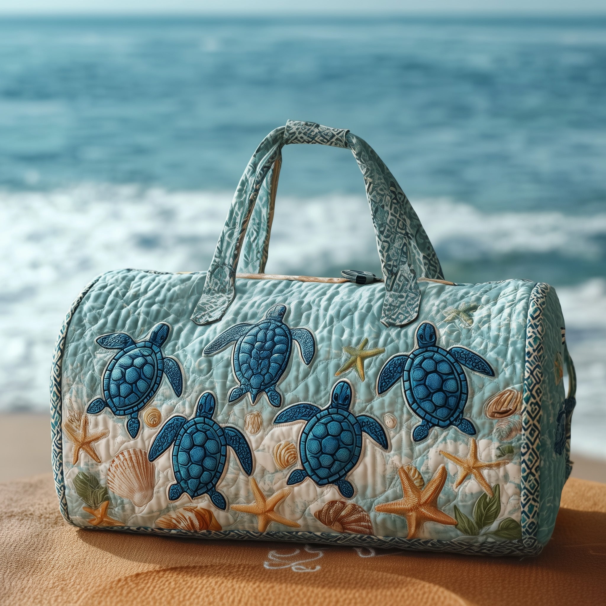 Baby Turtle Quilted Duffle Bag Gift For Mom