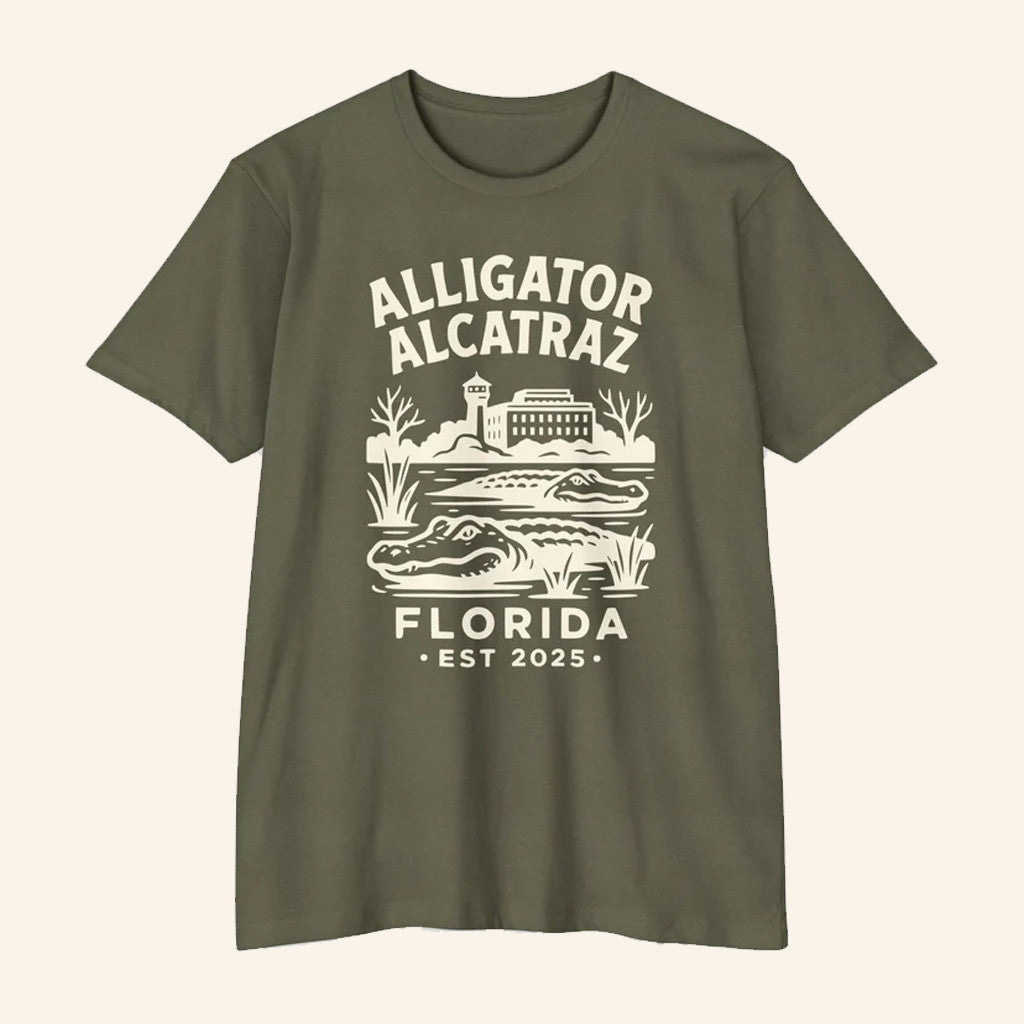 Babylon Bee Merch Alligator Alcatraz T-Shirt Gift For Father Babylon Bee Merch Alligator Alcatraz T-Shirt Gift For Father