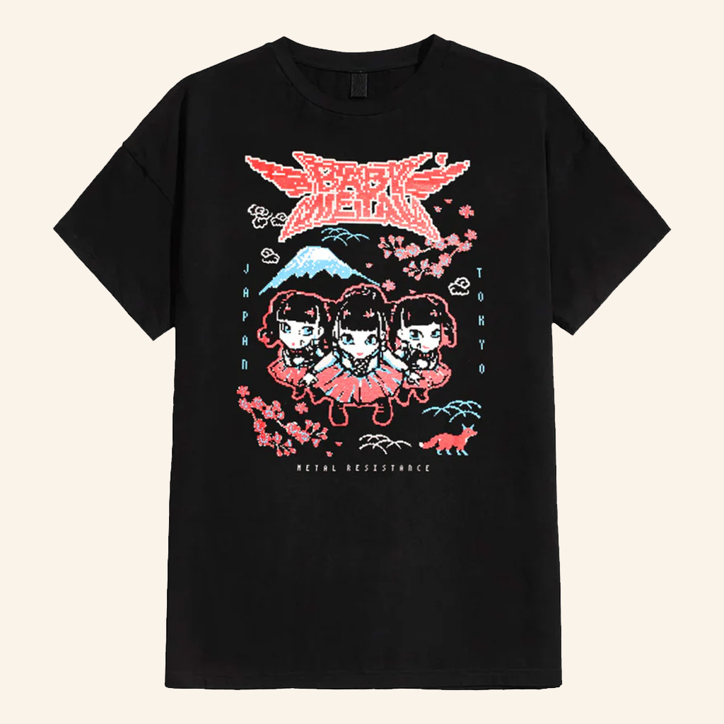 Babymetal Merch Pixel Tokyo T-Shirt Best Gifts For Music Lovers