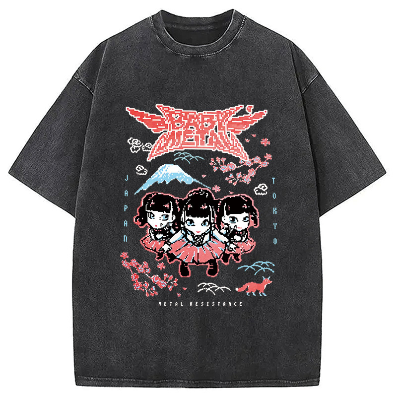 Babymetal Tokyo Washed T-Shirt Trendy Aesthetic Graphic Apparel Gifts For Him