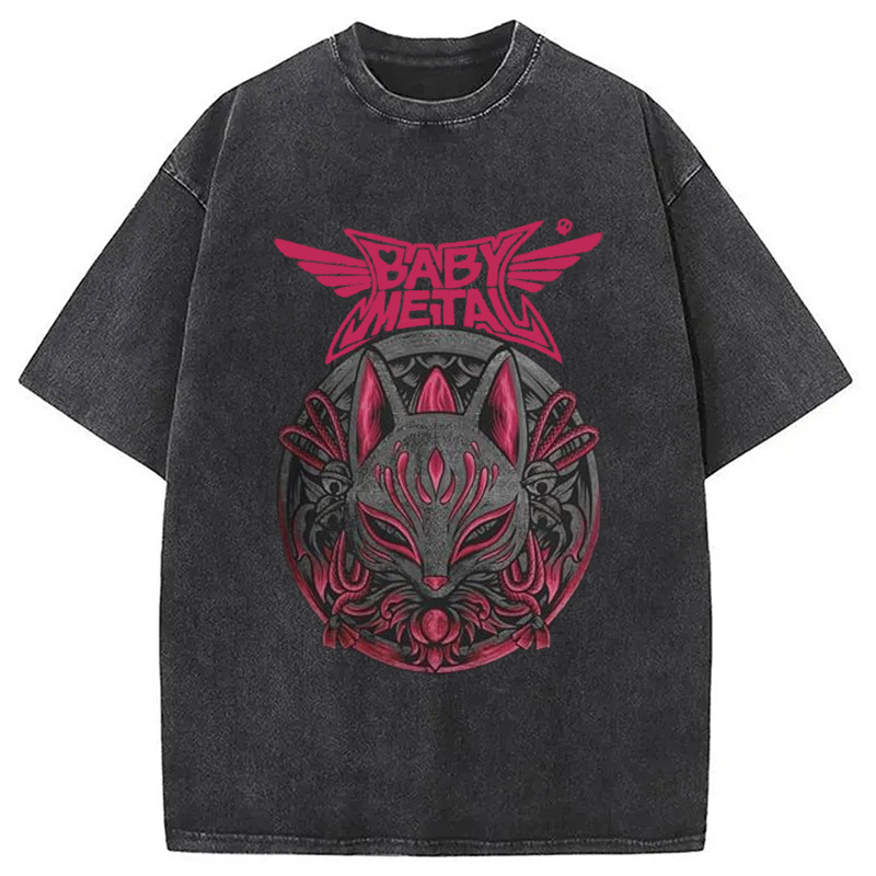 Babymetal Vintage Washed T-Shirt Cool Graphic Tee For Men Women Gifts For Brother