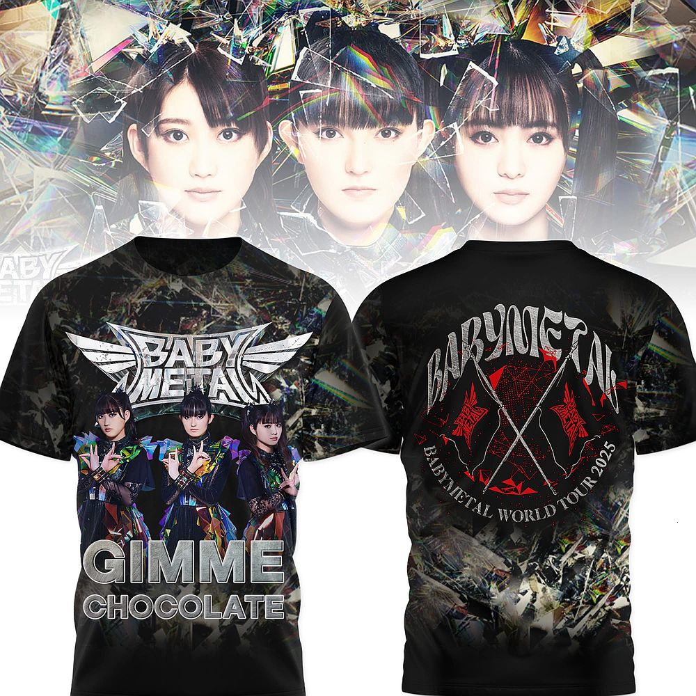Babymetal World Tour 2025 Gimme Chocolate T-Shirt Best Babymetal Fans Gift Music Lovers