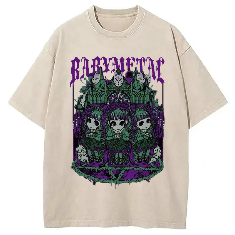 Babymetals Casual Japanese Washed T-Shirt Trendy Everyday Casual Outfit Gifts For Her