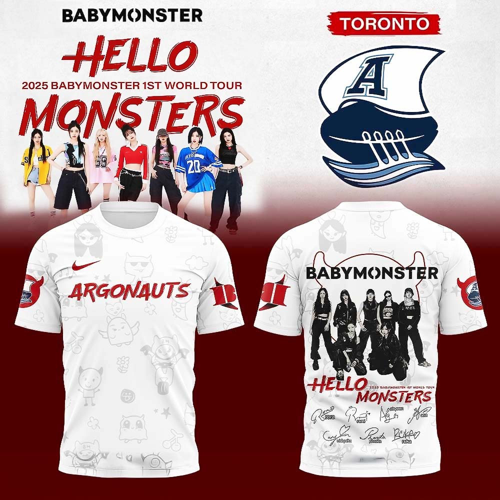 Babymonster 1st World Tour 2025 Toronto Argonauts T Shirt Best Gift For Music Fans