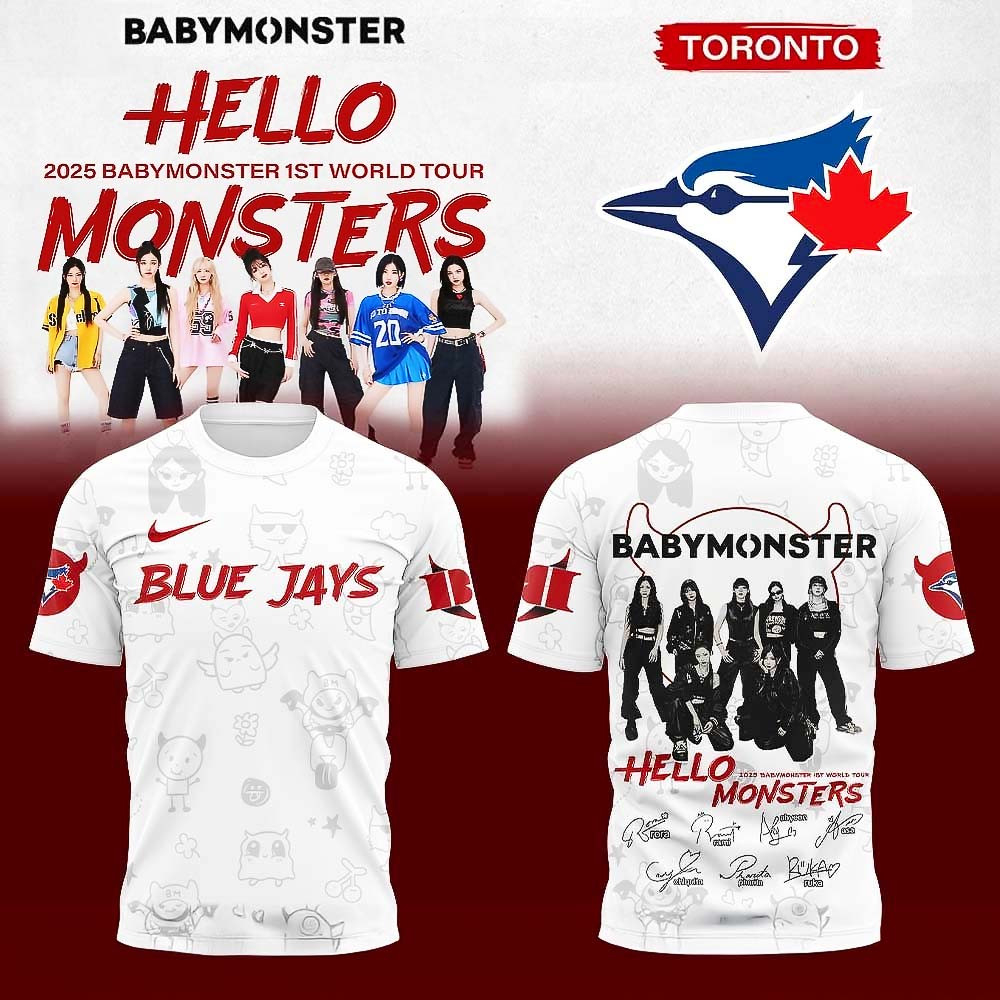 Babymonster 1st World Tour 2025 Toronto Blue Jays T Shirt Best Gift For Music Fans