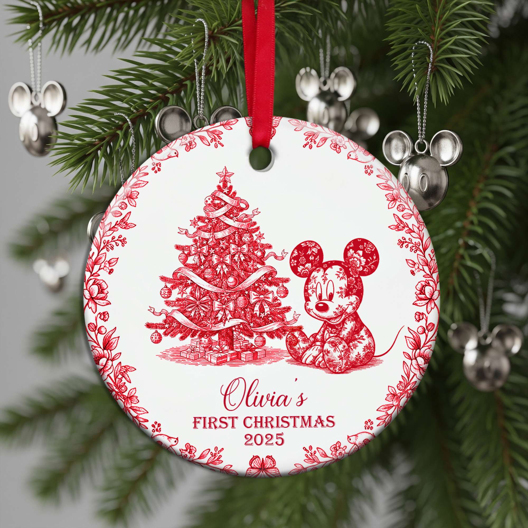 Baby's First Christmas Ceramic Ornament - Personalized Gifts For Baby - Christmas Ornament Gift Idea