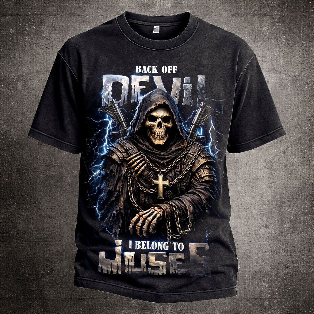 Back Off Devil I Belong To Jesus T-Shirt Faith Based Clothes Best Gift For Christians
