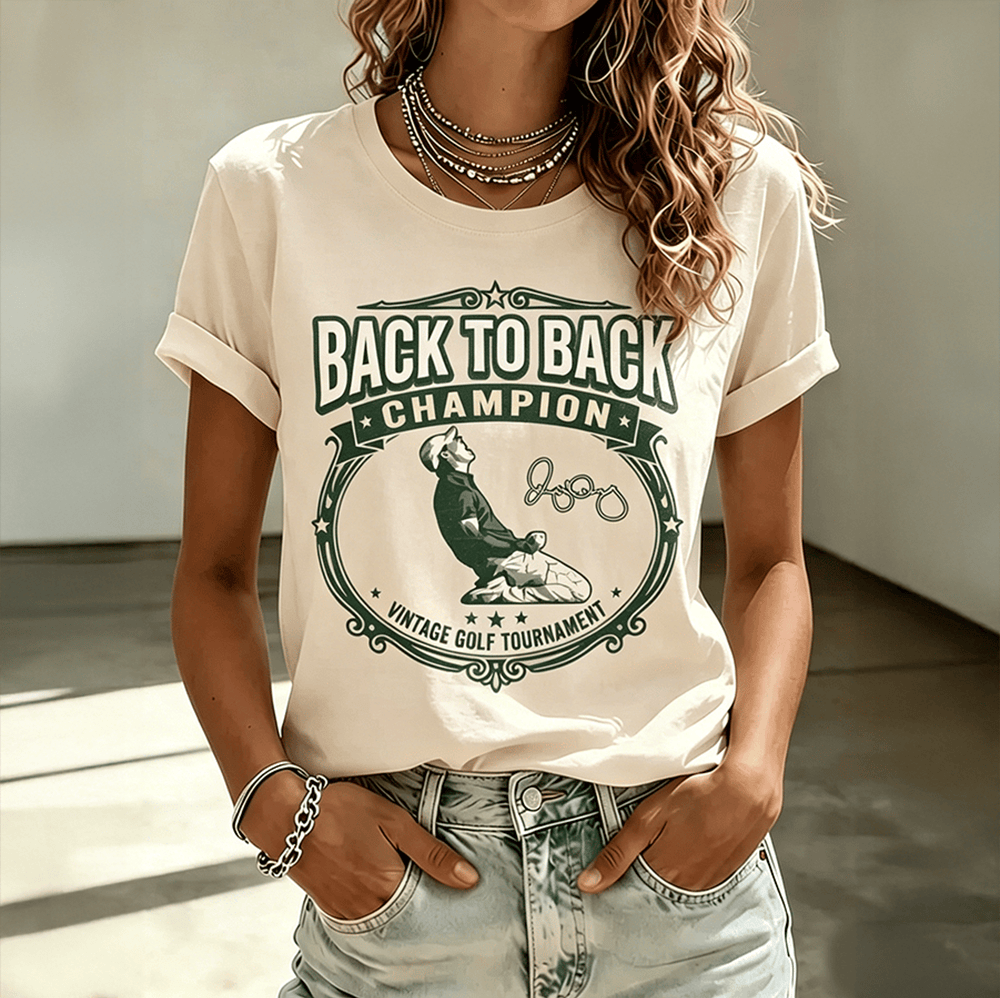 Back To Back Champion T-Shirt Vintage Golf Tournament Clothes Gift For Golf Fans